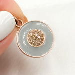 Load image into Gallery viewer, Buy Now Diamond Sterling Silver Round Enamel Pendant