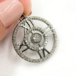 Load image into Gallery viewer, Diamond Sterling Silver Atlas Numeral Round Pendant