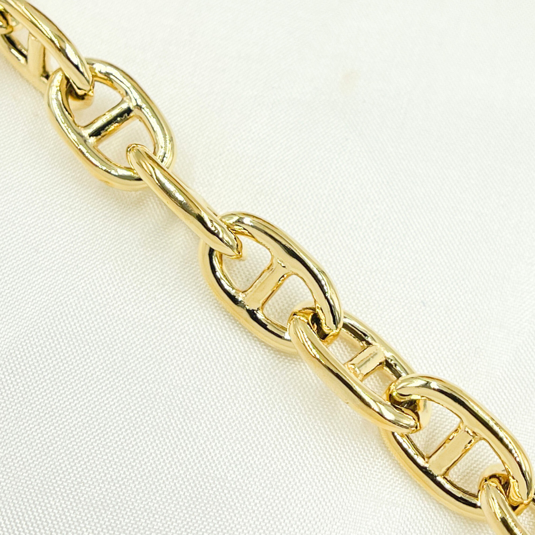 Y84GP. Gold Plated 925 Sterling Silver Marina Chain