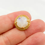 Load image into Gallery viewer, DE040. Diamond Sterling Silver Gemstone Round Studs