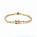 Load image into Gallery viewer, BR402520. 14K Gold Natural Blue Sapphire & Diamond Bracelet