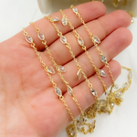 Load image into Gallery viewer, Cubic Zirconia Marquise Shape Dangle & Connected Wire Chain. CZ38