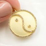 Load image into Gallery viewer, Sterling Silver Round Yin and Yang Pendant