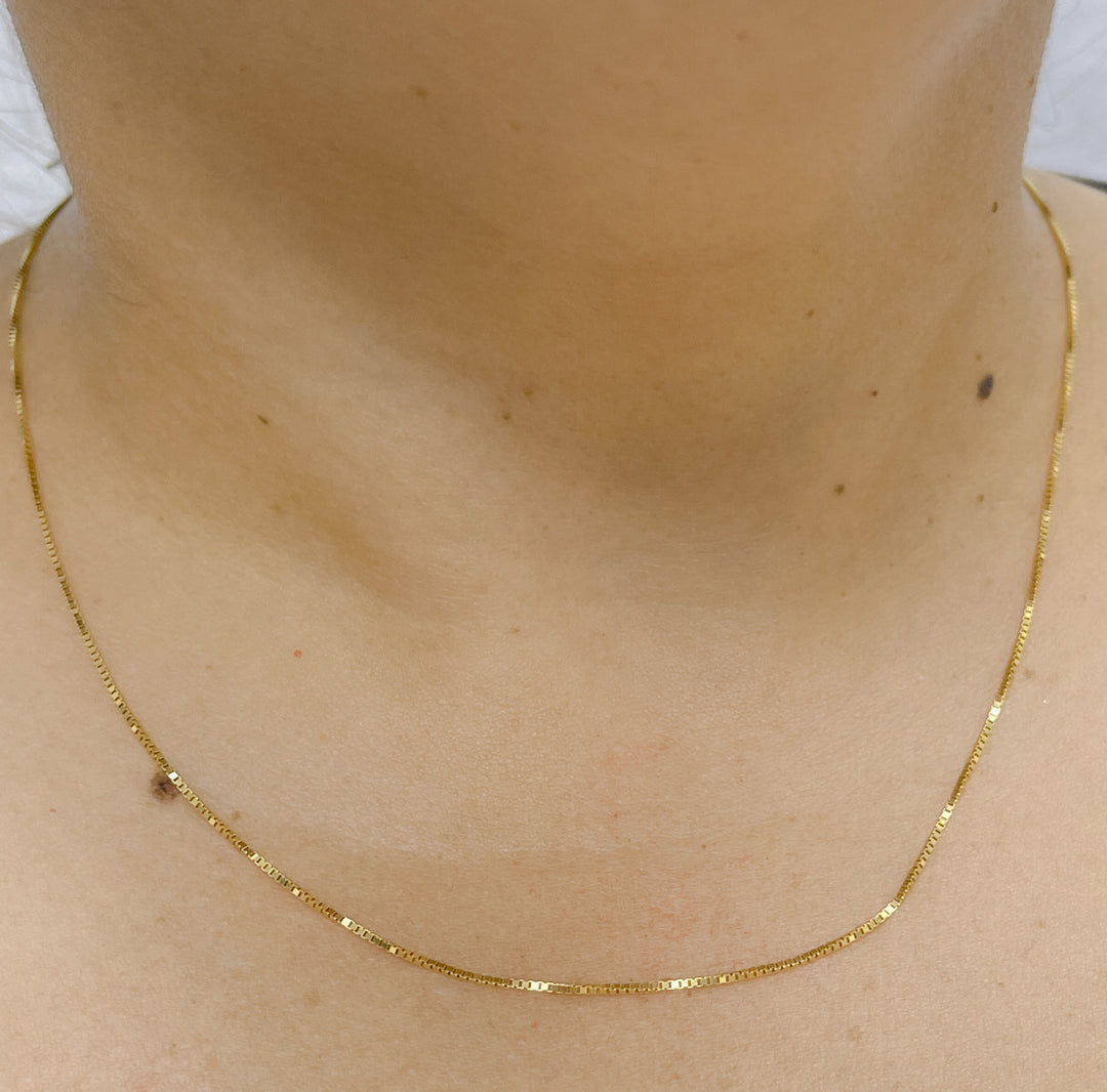 14K Solid Gold Link Box Chain