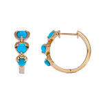 Load image into Gallery viewer, EHZ57588. 14K Solid Gold Fancy Gemstone Hoops