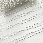 Load image into Gallery viewer, 925 Sterling Silver Paperclip Chain