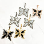 Load image into Gallery viewer, Diamond Sterling Silver Butterfly Enamel Pendant