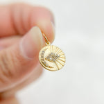 Load image into Gallery viewer, 14K Gold Diamond Charm with Moon and Sun. GDP521