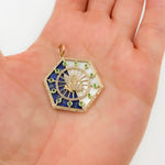 Load image into Gallery viewer, 14K Gold Hexagon Butterfly Pendant