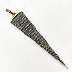Load image into Gallery viewer, DP221. Diamond Sterling Silver Spike Pendant