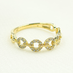 Load image into Gallery viewer, 14K Solid Gold Circles Diamond Ring.