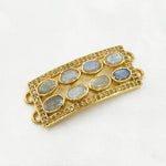 Load image into Gallery viewer, DC973. Diamond Sterling Silver Connector with Gemstones