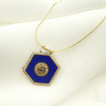 Load image into Gallery viewer, KG127. 14K Gold Hexagon Pendant