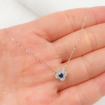 Load image into Gallery viewer, 14K Gold Flower Solitaire Tiny Necklace