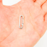 Load image into Gallery viewer, Oxidized Sterling Silver Oval Clasp