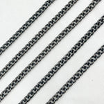 Load image into Gallery viewer, Y1OX. Oxidized Sterling Silver Curb Chain