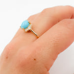 Load image into Gallery viewer, Shop Now 14k Solid Gold Turquoise and Diamond Ring