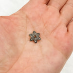 Load image into Gallery viewer, DC758. Diamond & Sterling Silver Flower Bead Cap