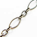 Load image into Gallery viewer, Buy Oxidized Sterling Silver Hammered Long & Short Link Chain