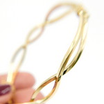 Load image into Gallery viewer, Bangle8. 14K Solid Gold Braided Bangle