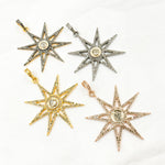 Load image into Gallery viewer, DP401. Diamond Silver Star Pendant with Polki Diamond