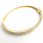 Load image into Gallery viewer, KG88. 14K Solid Gold Diamonds Bangle