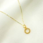 Load image into Gallery viewer, 14K Solid Gold with Diamonds Circle Shape Charm. GDP41