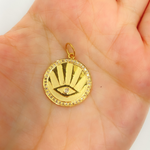 Load image into Gallery viewer, 14K Solid Yellow Gold Diamond Fancy Circle Necklace