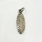 Load image into Gallery viewer, DC248. Diamond Sterling Silver Oval Pendant