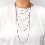 Load image into Gallery viewer, Black Sterling Silver Popcorn Necklace