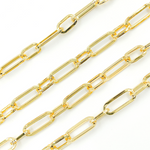 Load image into Gallery viewer, V139GP. Gold Plated 925 Sterling Silver Flat Paper Clip Chain