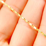 Load image into Gallery viewer, 14K Solid Gold Bars Chain