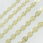 Load image into Gallery viewer, Gold Plated 925 Sterling Silver Flat Oval Design Link Chain. V16GP

