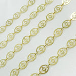 Load image into Gallery viewer, Gold Plated 925 Sterling Silver Flat Oval Design Link Chain