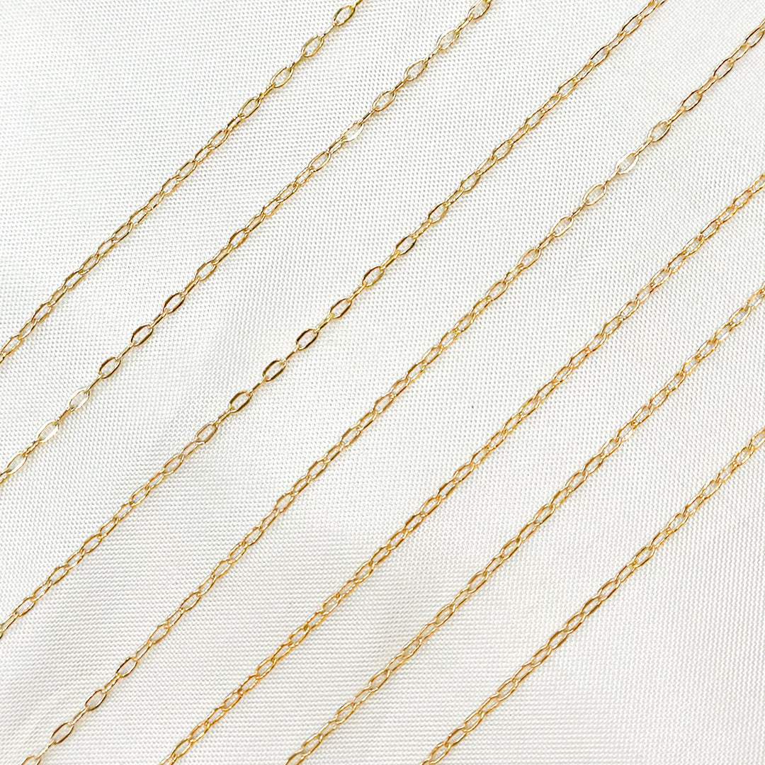 1218DFGF. 14K Gold Filled Flat Paperclip Chain
