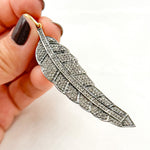 Load image into Gallery viewer, DP084. Diamond & Sterling Silver Leaf Pendant