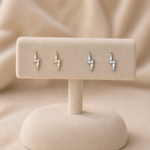 Load image into Gallery viewer, EFB54269. 14K Solid Gold Diamond Ray Studs