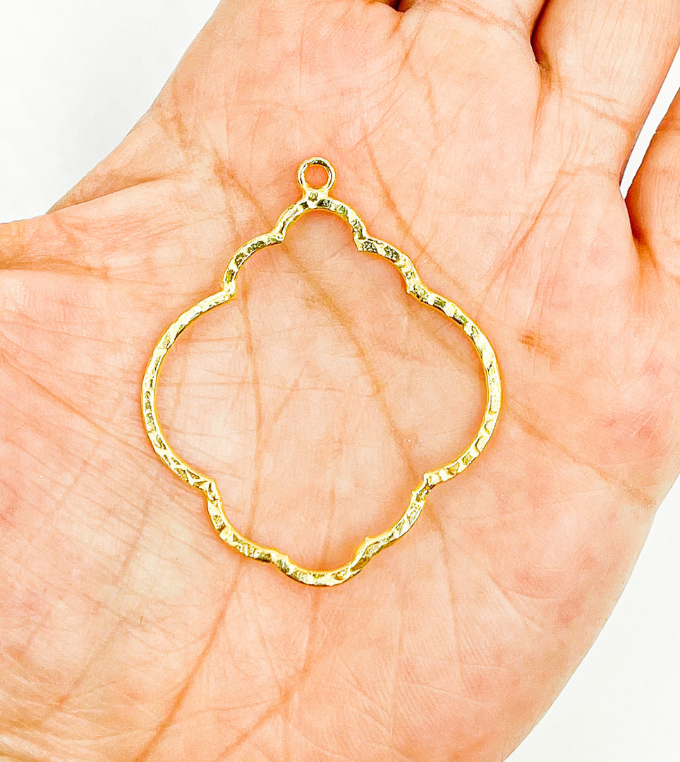 Gold Plated 925 Sterling Silver Organic Shape