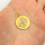 Load image into Gallery viewer, 14K Solid Gold Charm Flower Pendant with Diamonds. GDP197