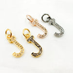 Load image into Gallery viewer, DC557. Diamond Sterling Silver Letter "J" Charm