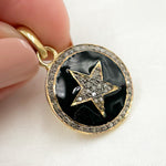 Load image into Gallery viewer, Sterling Silver Round Enamel Pendant
