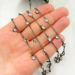 Load image into Gallery viewer, Cubic Zirconia Round Shape Dangle and connected Wire Chain.