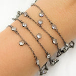 Load image into Gallery viewer, Cubic Zirconia Round Shape Dangle and connected Wire Chain.