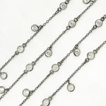 Load image into Gallery viewer, Cubic Zirconia Round Shape Dangle and connected Wire Chain. CZ69
