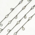 Load image into Gallery viewer, Cubic Zirconia Round Shape Dangle and connected Wire Chain. CZ69