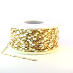 Load image into Gallery viewer, V250-WTGF. 14k Gold Filled White Color Enamel Satellite Cable Chain