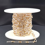 Load image into Gallery viewer, V309TT. Gold Filled and Silver Mixed Link Long and Short Chain - Smooth & Diamond Cut Links