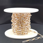 Load image into Gallery viewer, V309TT. Gold Filled and Silver Mixed Link Long and Short Chain - Smooth & Diamond Cut Links