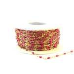 Load image into Gallery viewer, V250WNGF. Gold Filled Wine Color Enamel Chain