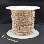 Load image into Gallery viewer, XM/1931K/SP. 14K Gold Filled and Sterling Silver Knurled Link Chain – Long & Short Pattern